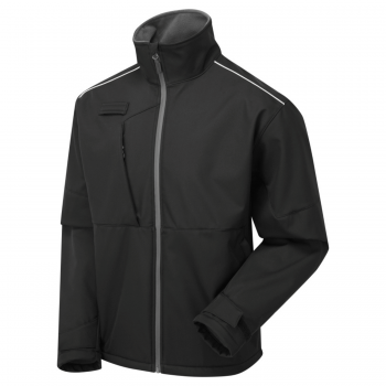 System Eco 3 Layer Black/Grey Softshell Jacket – Men's