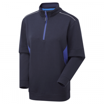 System Eco Women's Navy/Royal Blue Quarter Zip Sweatshirt